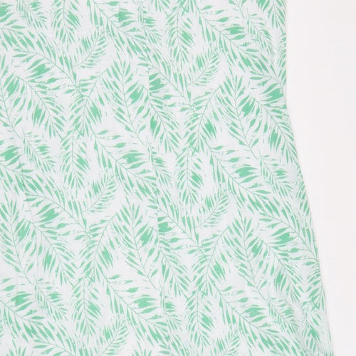 Klass Womens Green Geometric Viscose Maxi Size 14 Round Neck Pullover
