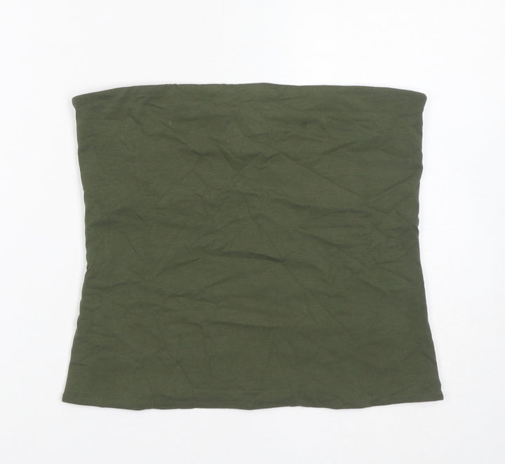 Marks and Spencer Womens Green Cotton Basic Tank Size M Off the Shoulder