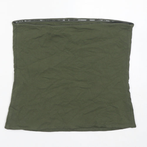 Marks and Spencer Womens Green Cotton Basic Tank Size M Off the Shoulder