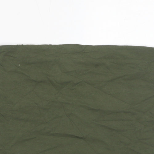 Marks and Spencer Womens Green Cotton Basic Tank Size M Off the Shoulder