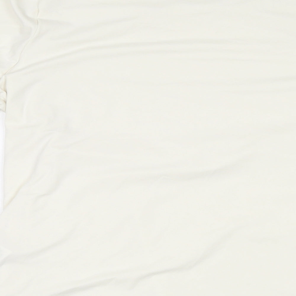 Marks and Spencer Womens Ivory Polyester Basic Blouse Size 22 Round Neck