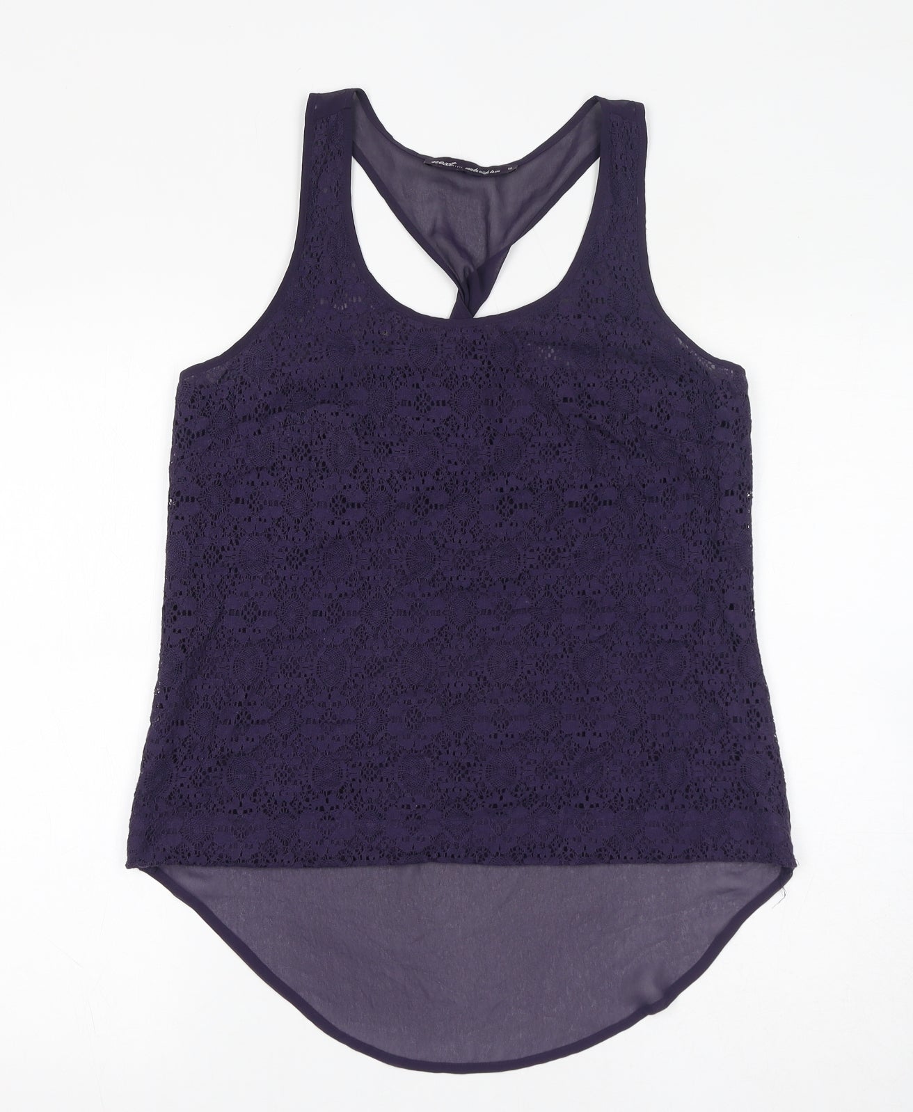 NEXT Womens Purple Cotton Basic Tank Size 12 Round Neck