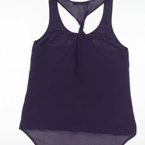 NEXT Womens Purple Cotton Basic Tank Size 12 Round Neck