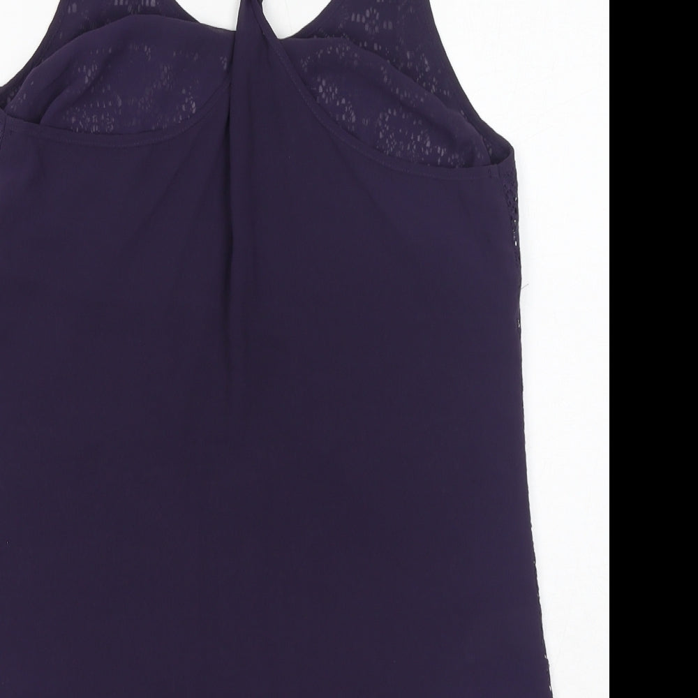 NEXT Womens Purple Cotton Basic Tank Size 12 Round Neck