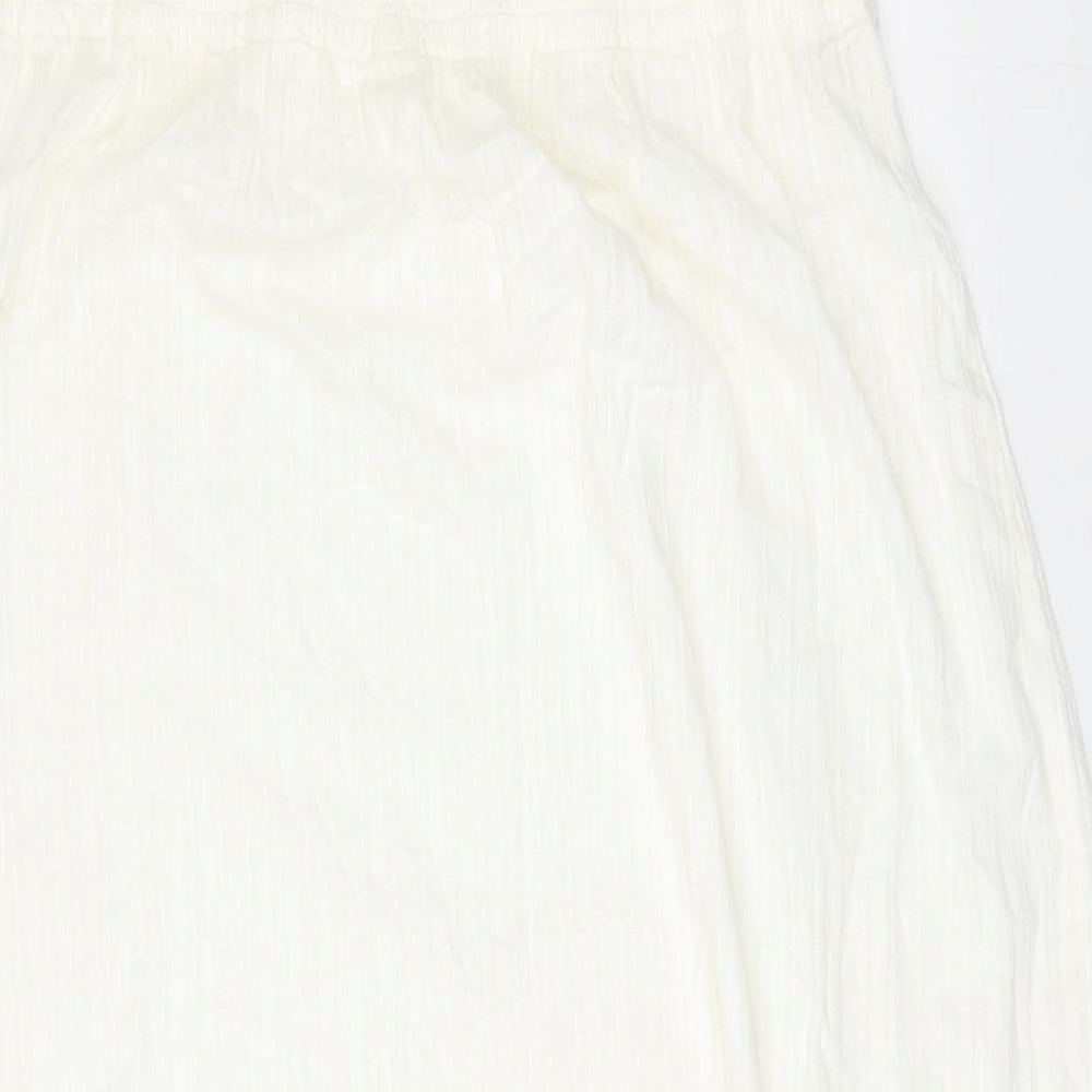 Marks and Spencer Womens Ivory Cotton A-Line Size 20 Off the Shoulder Pullover