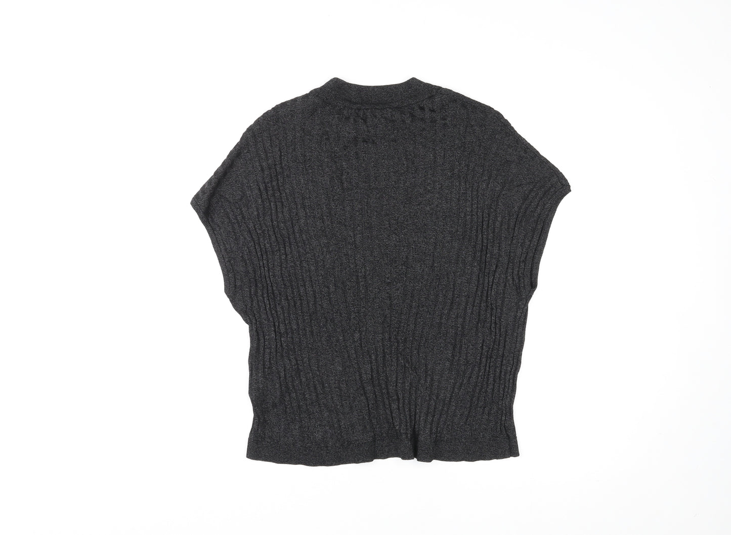 H&M Womens Black Viscose Basic T-Shirt Size M Round Neck