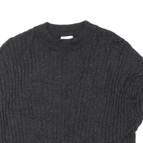 H&M Womens Black Viscose Basic T-Shirt Size M Round Neck