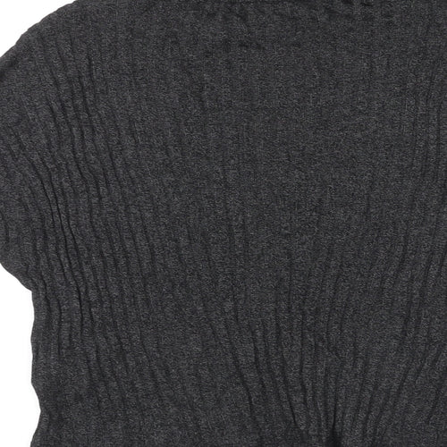 H&M Womens Black Viscose Basic T-Shirt Size M Round Neck
