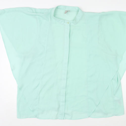 ASOS Womens Green Polyester Basic Blouse Size 18 Round Neck