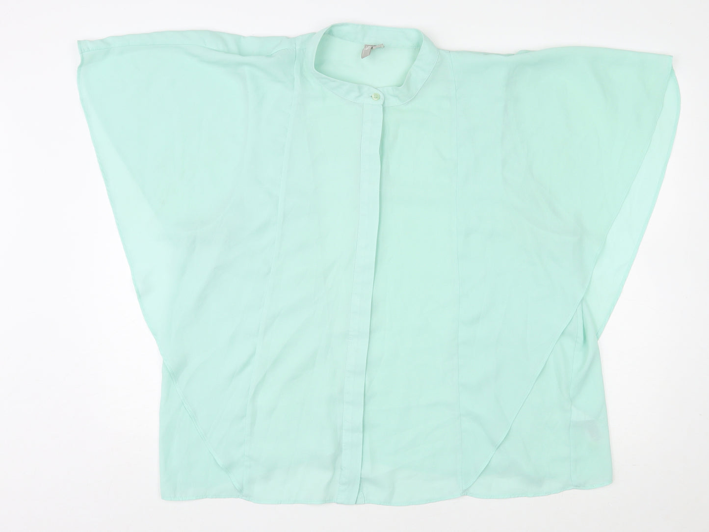 ASOS Womens Green Polyester Basic Blouse Size 18 Round Neck
