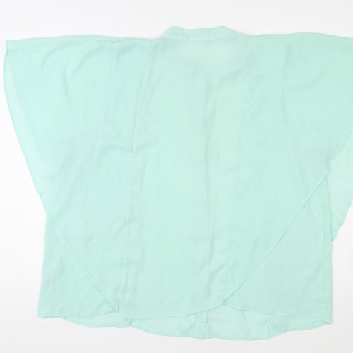 ASOS Womens Green Polyester Basic Blouse Size 18 Round Neck