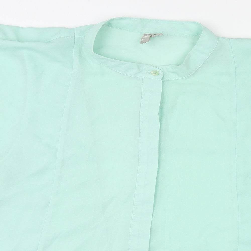ASOS Womens Green Polyester Basic Blouse Size 18 Round Neck