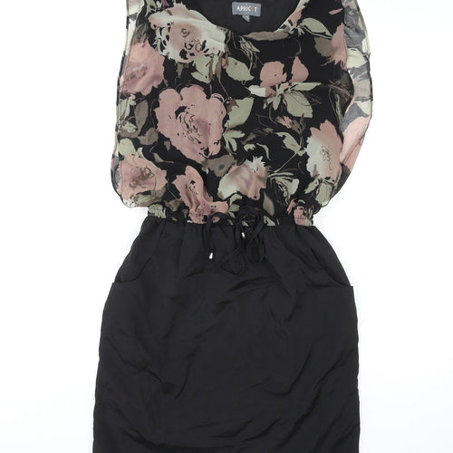 Apricot Womens Multicoloured Floral Polyester Mini Size XS Boat Neck Pullover