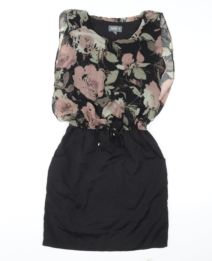 Apricot Womens Multicoloured Floral Polyester Mini Size XS Boat Neck Pullover