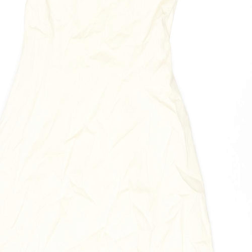 Coast Womens Multicoloured Floral Cotton A-Line Size 8 Square Neck Zip - Strapless
