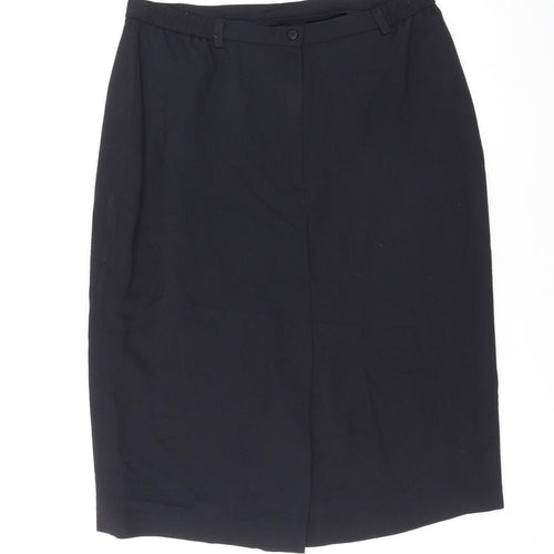 Paul Separates Womens Black Polyester A-Line Skirt Size 16 Zip