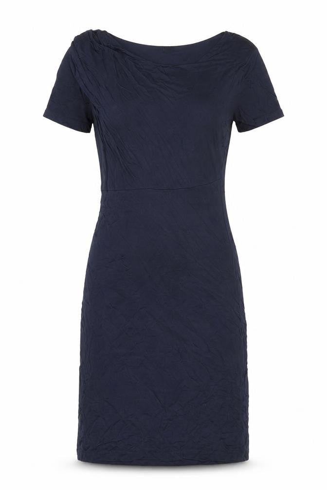 Marks and Spencer Womens Blue Viscose T-Shirt Dress Size 10 Cowl Neck Pullover