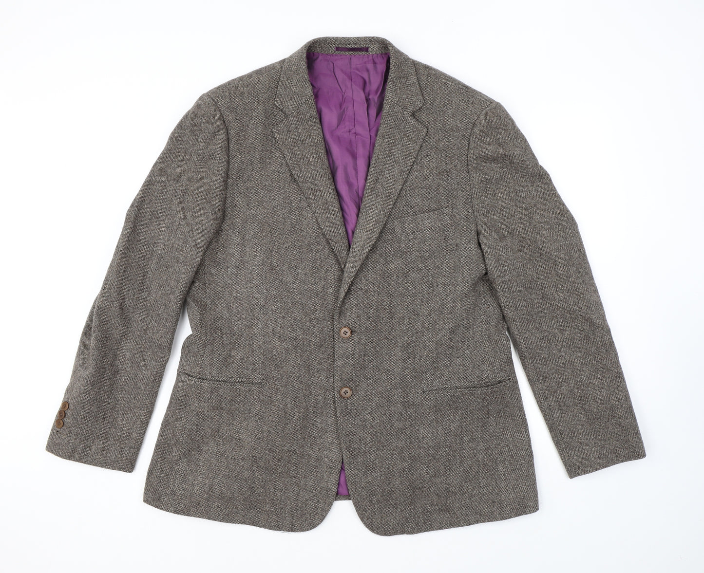 Charles Tyrwhitt Mens Grey Wool Jacket Suit Jacket Size 46 Regular