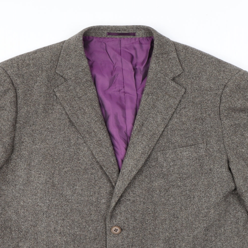 Charles Tyrwhitt Mens Grey Wool Jacket Suit Jacket Size 46 Regular