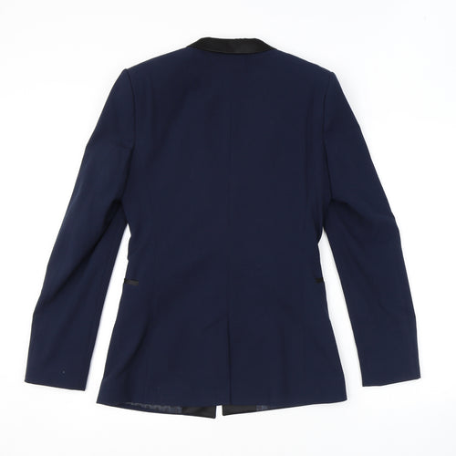 ASOS Mens Blue Polyester Jacket Blazer Size 38 Regular