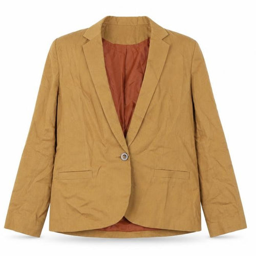 Dorothy Perkins Womens Brown 100% Cotton Jacket Blazer Size 16