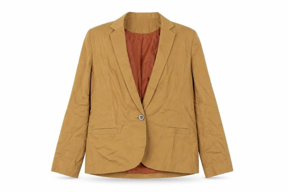 Dorothy Perkins Womens Brown 100% Cotton Jacket Blazer Size 16