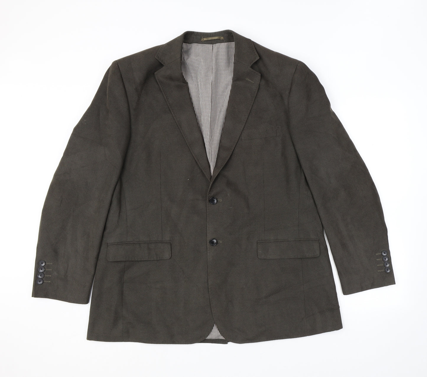 Brook Taverner Mens Grey Polyester Jacket Suit Jacket Size 44 Regular