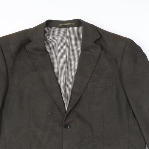 Brook Taverner Mens Grey Polyester Jacket Suit Jacket Size 44 Regular