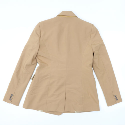 Topshop Womens Beige Polyester Jacket Blazer Size 8