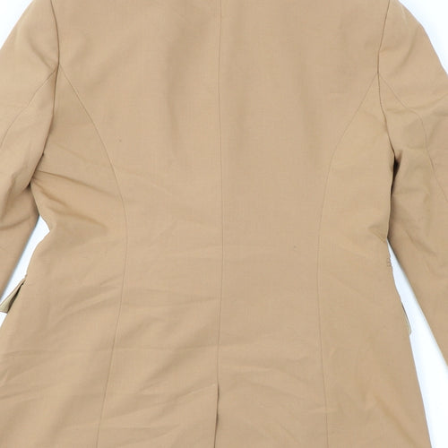 Topshop Womens Beige Polyester Jacket Blazer Size 8
