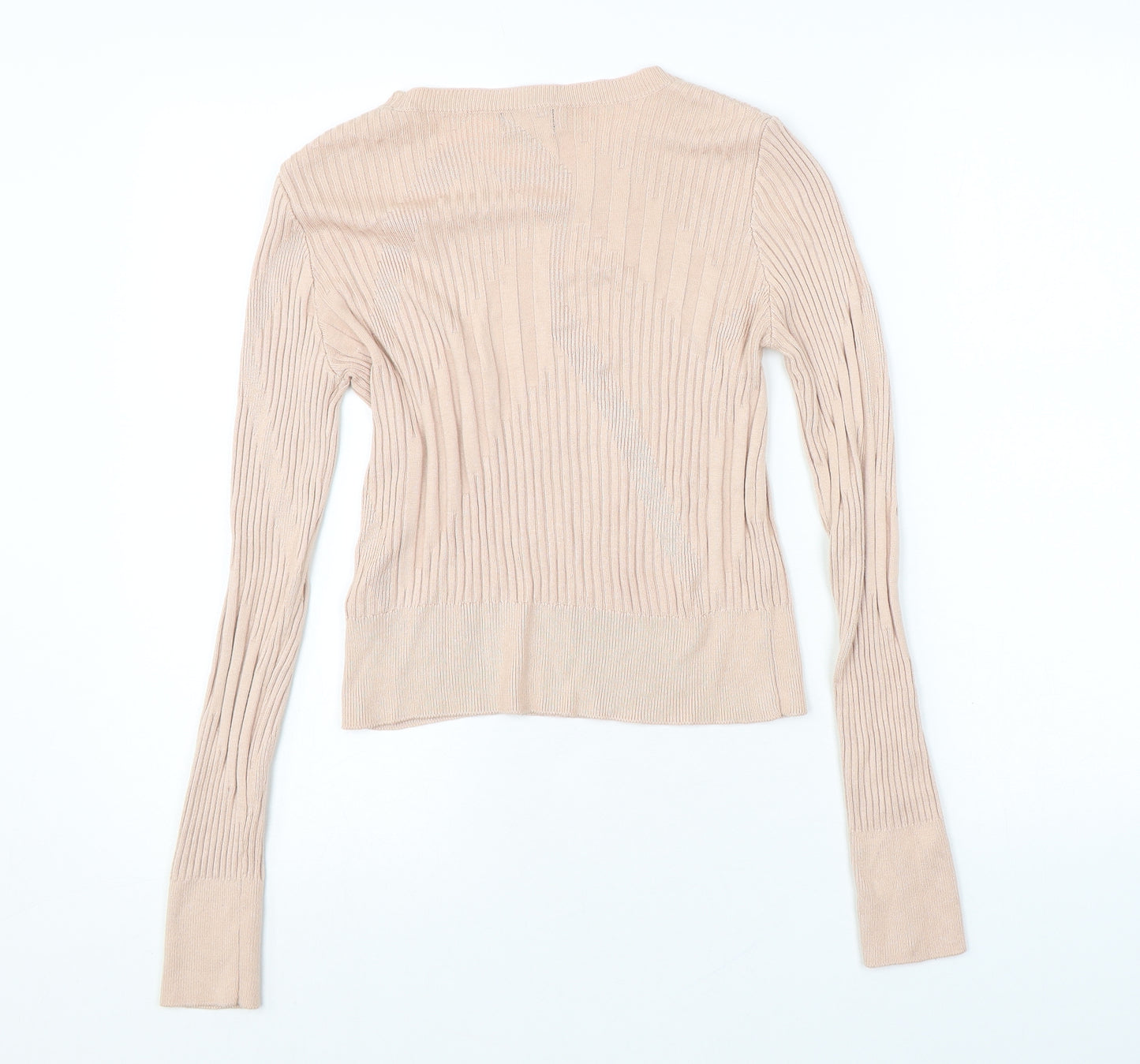 Topshop Womens Pink Round Neck Viscose Pullover Jumper Size 8