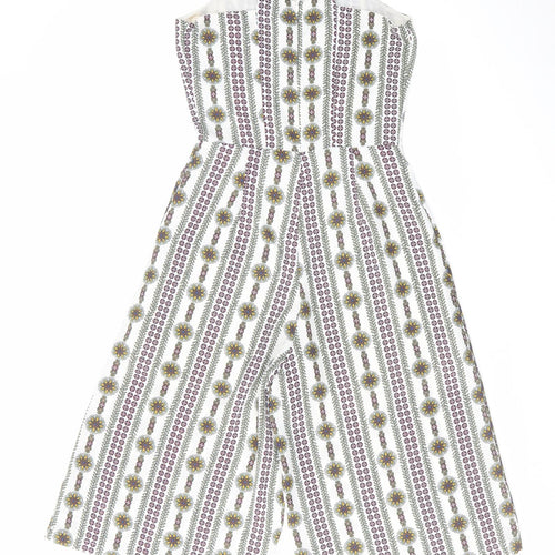 Glamorous Womens Multicoloured Geometric Polyester Jumpsuit One-Piece Size 6 L25 in Zip