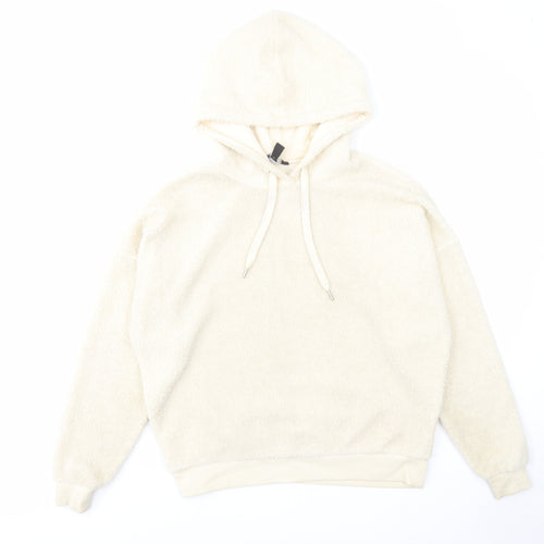 New Look Womens Beige Polyester Pullover Hoodie Size 10 Pullover