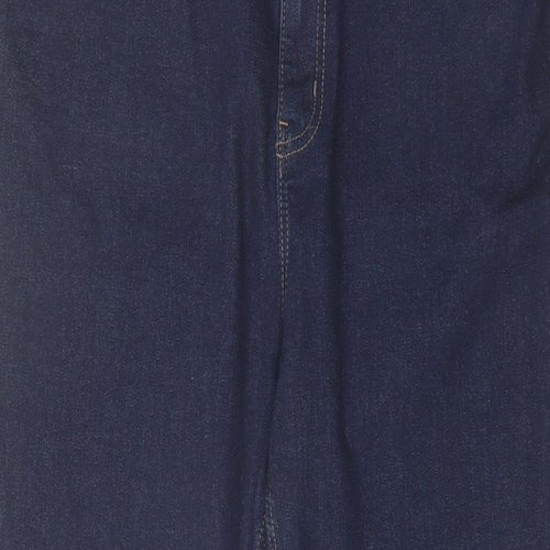 Marks and Spencer Womens Blue Cotton Skinny Jeans Size 36 in L26 in Regular Zip