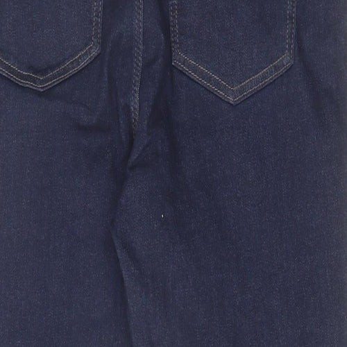 Marks and Spencer Womens Blue Cotton Skinny Jeans Size 36 in L26 in Regular Zip