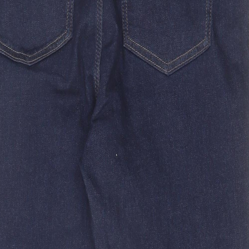 Marks and Spencer Womens Blue Cotton Skinny Jeans Size 36 in L26 in Regular Zip
