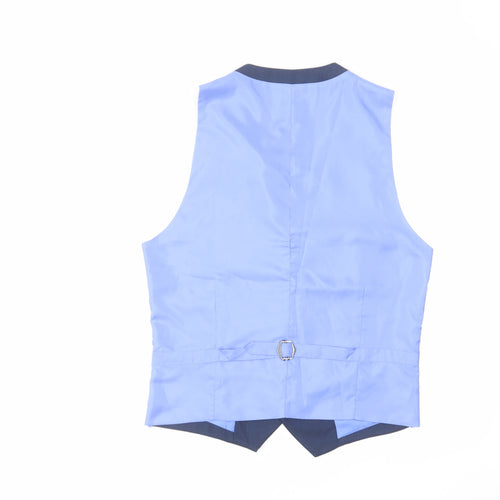 Original Penguin Mens Blue Polyester Jacket Suit Waistcoat Size 36 Regular - #