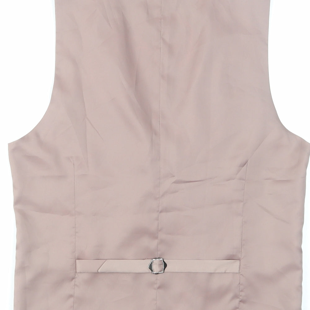 Skopes Mens Purple Floral Polyester Jacket Suit Waistcoat Size 38 Regular