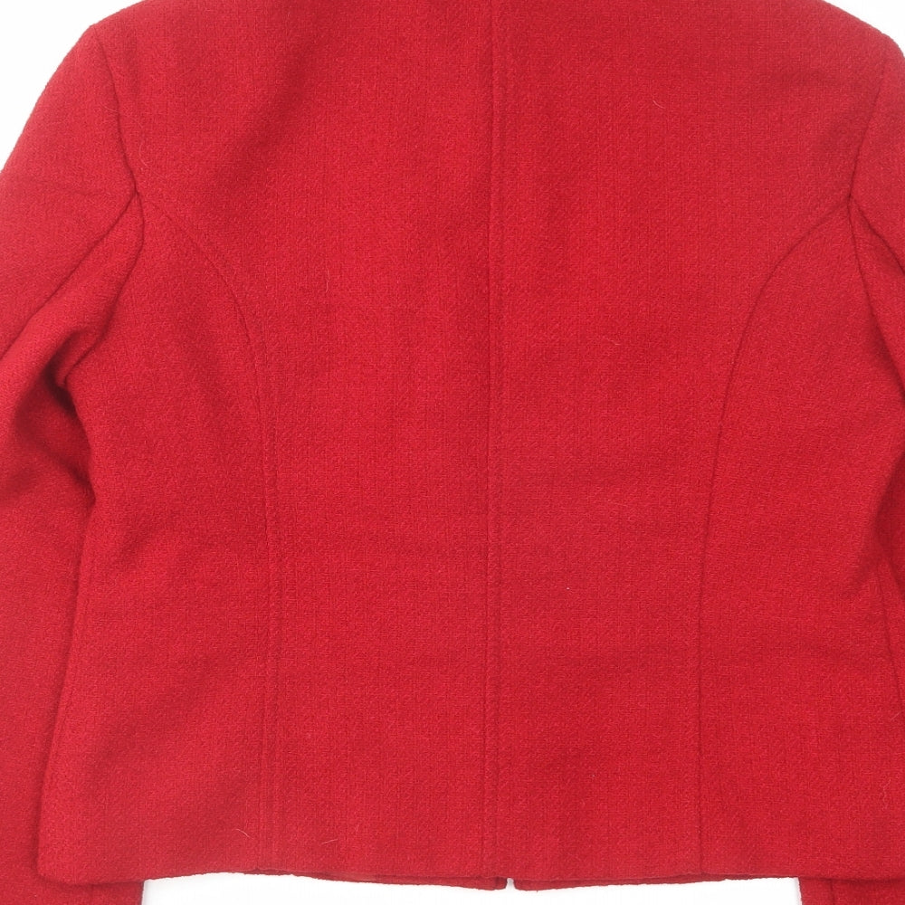 Marks and Spencer Womens Red Jacket Size 12 Zip