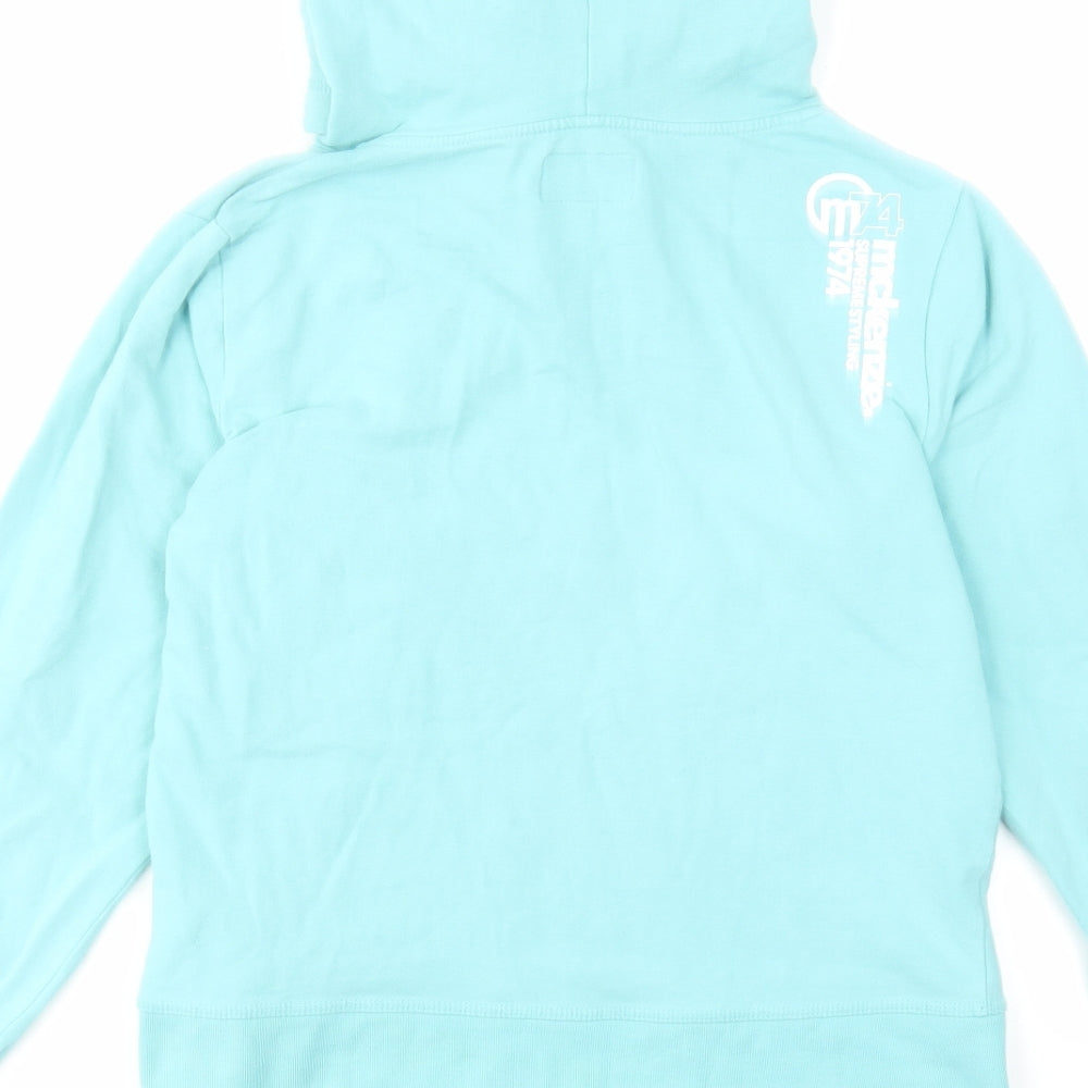 McKenzie Womens Blue Cotton Pullover Hoodie Size 12 Pullover