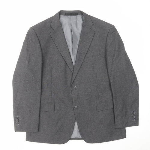 Marks and Spencer Mens Grey Polyester Jacket Suit Jacket Size 42 Regular