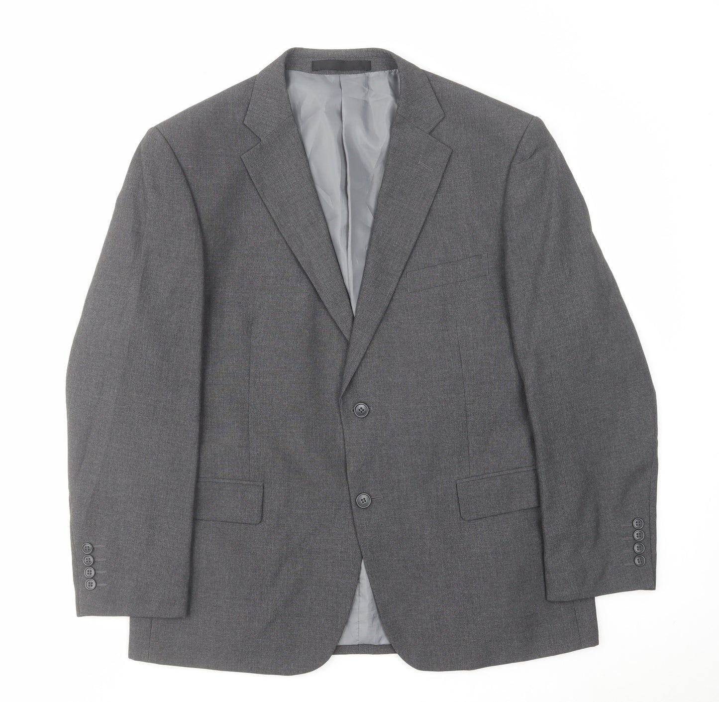 Marks and Spencer Mens Grey Polyester Jacket Suit Jacket Size 42 Regular
