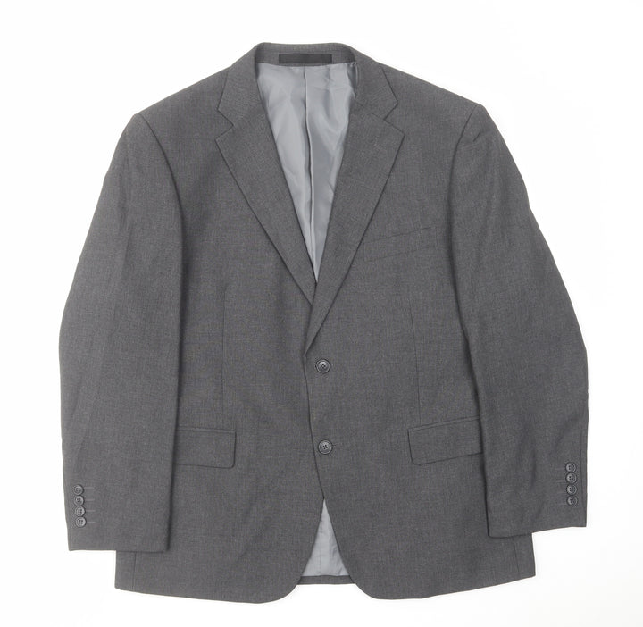 Marks and Spencer Mens Grey Polyester Jacket Suit Jacket Size 42 Regular