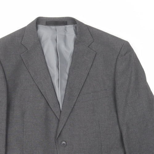 Marks and Spencer Mens Grey Polyester Jacket Suit Jacket Size 42 Regular