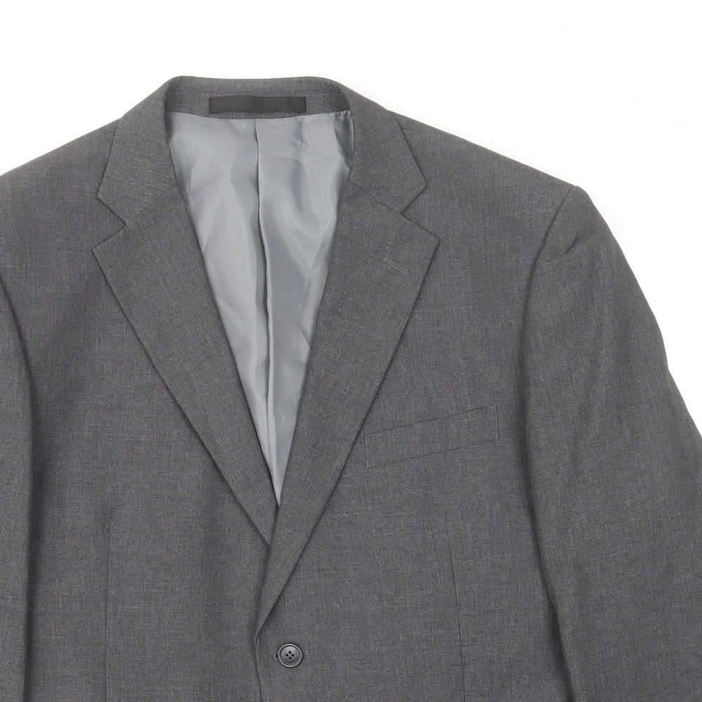 Marks and Spencer Mens Grey Polyester Jacket Suit Jacket Size 42 Regular