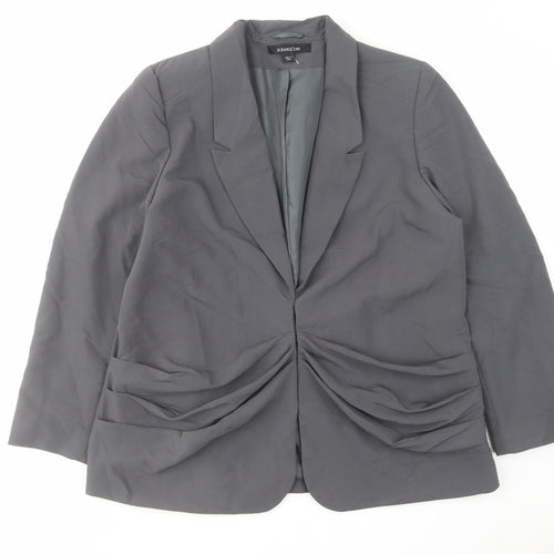 IsabellaCole Womens Grey Jacket Blazer Size 18 Hook & Eye