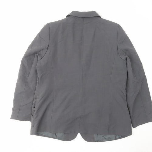 IsabellaCole Womens Grey Jacket Blazer Size 18 Hook & Eye