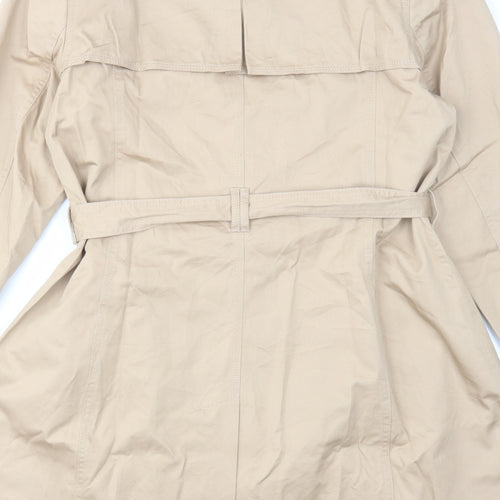 Marks and Spencer Womens Beige Overcoat Coat Size 16 Button