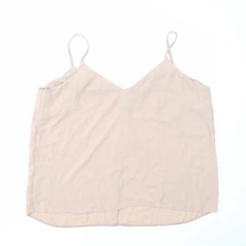 New Look Womens Pink Polyester Camisole Tank Size 20 V-Neck
