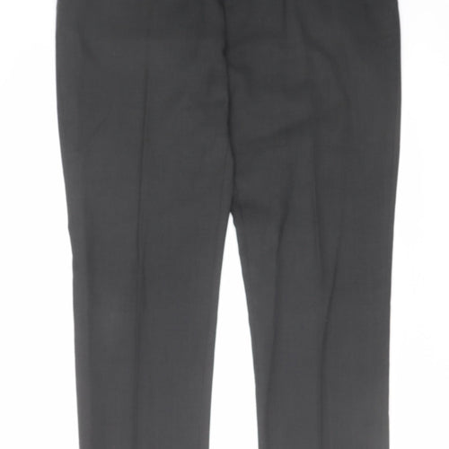 NEXT Mens Grey Polyester Trousers Size 34 in L31 in Regular Zip
